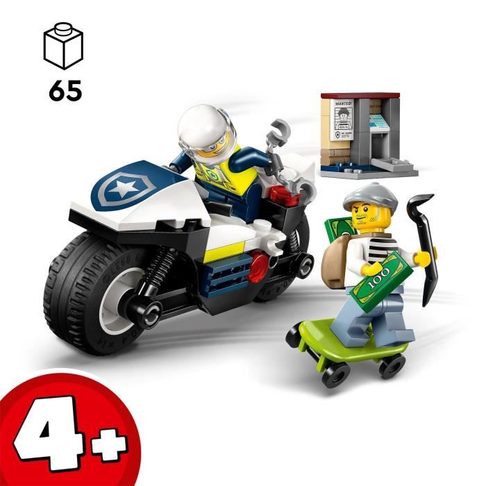LEGO City 60455 Police Motorcycle Chase - Building Set for Ages 4 and Up