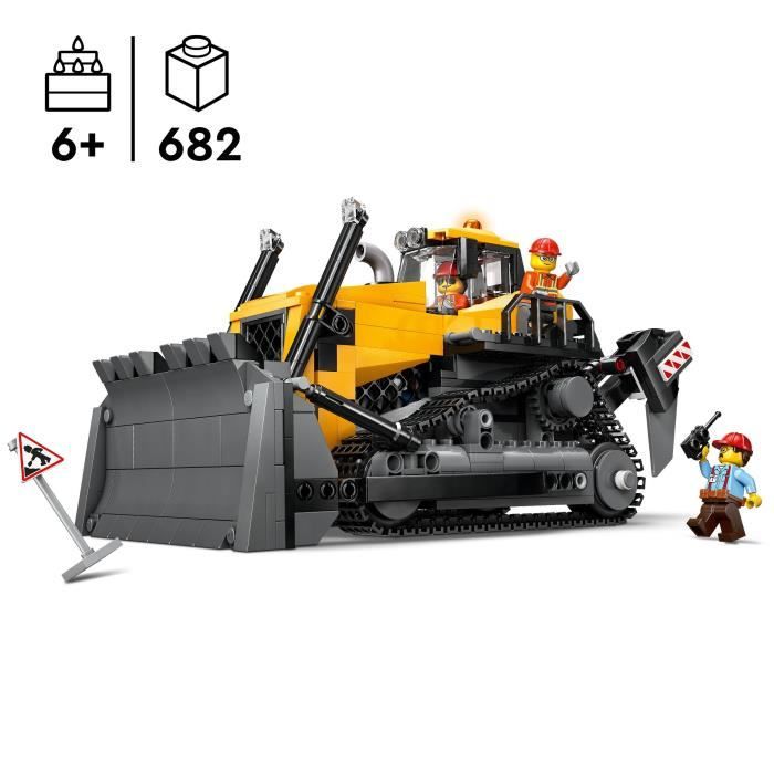 LEGO City 60466 Yellow Bulldozer - Construction Set for Boys or Girls Aged 8 and Up