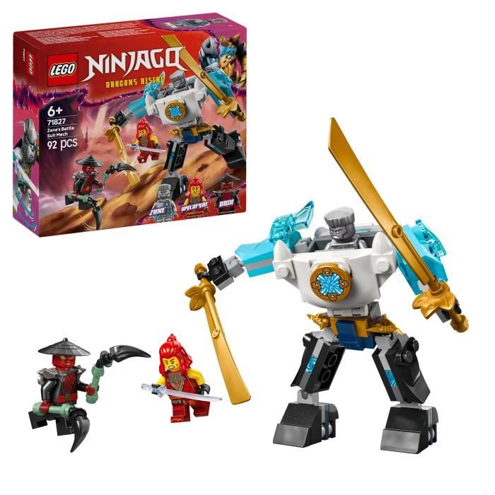 LEGO NINJAGO 71827 Zane's Super Mech Armor - Ninja Role Play for Boys Ages 6 and Up