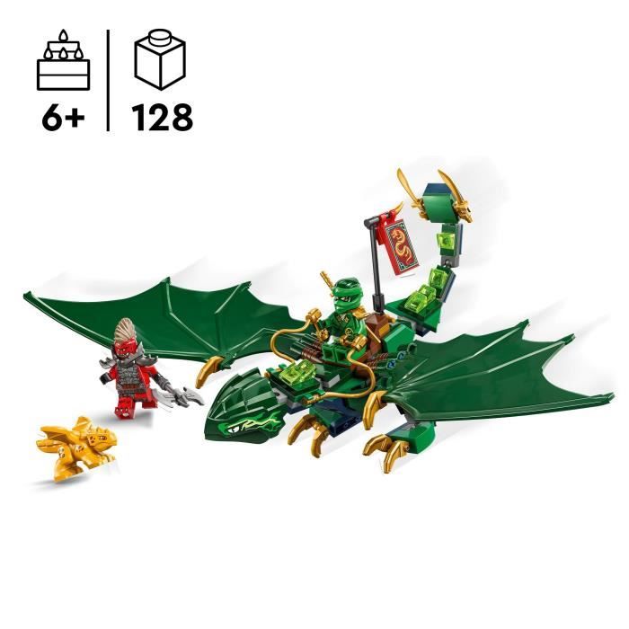 LEGO NINJAGO 71829 Lloyd's Forest Green Dragon - Building Game for Ages 6 and Up