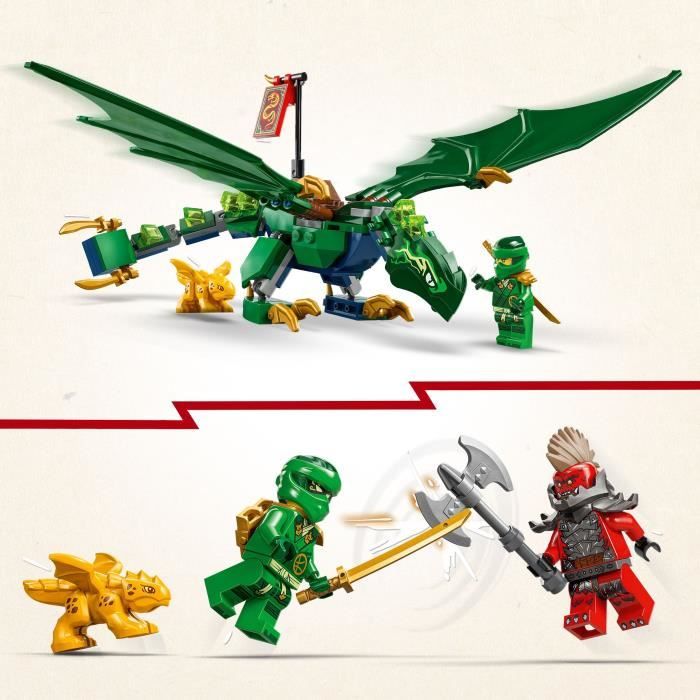 LEGO NINJAGO 71829 Lloyd's Forest Green Dragon - Building Game for Ages 6 and Up