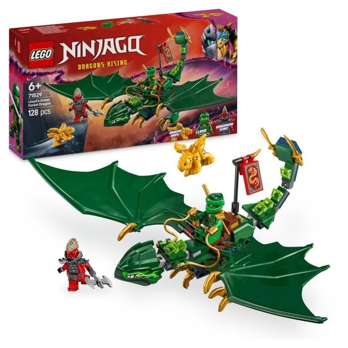 LEGO NINJAGO 71829 Lloyd's Forest Green Dragon - Building Game for Ages 6 and Up
