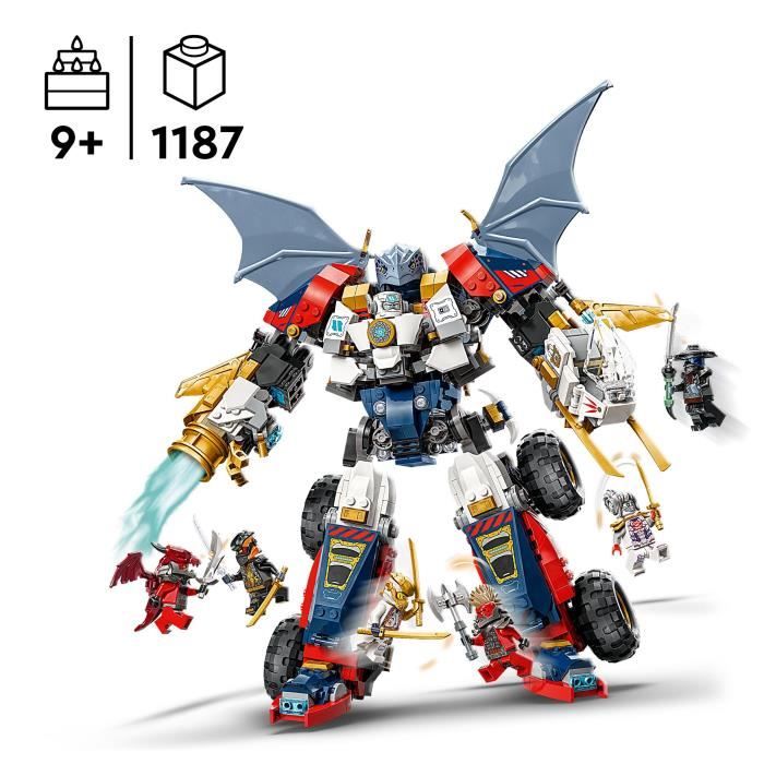 LEGO NINJAGO 71834 Zane's Ultra Combo Mech - 4-in-1 Building Toy for Ages 9 and Up