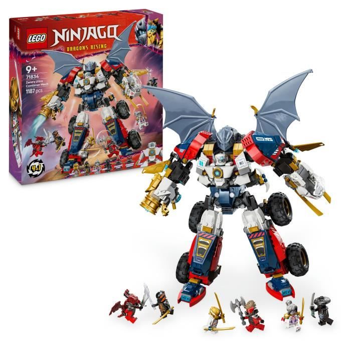 LEGO NINJAGO 71834 Zane's Ultra Combo Mech - 4-in-1 Building Toy for Ages 9 and Up