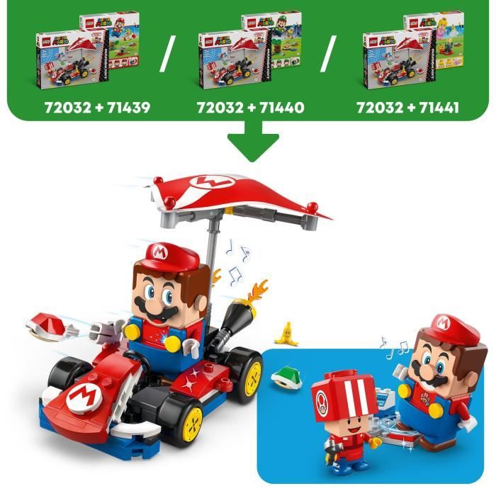 LEGO Super Mario 72032 Mario Kart  Standard Kart  Car Toy for Kids Ages 7 and Up