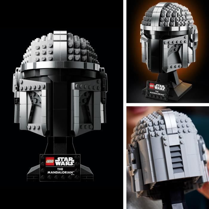 LEGO 75328 Star Wars The Mandalorian Helmet Collectible Model Kit to Build, Decoration and Gift for Adults
