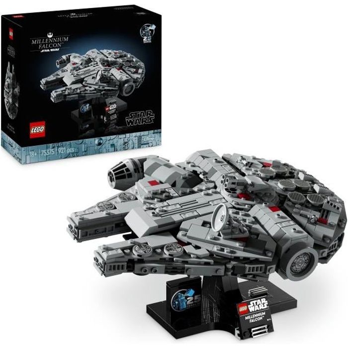 LEGO Star Wars 75375 Millennium Falcon, Building Set, Spaceship, Adults