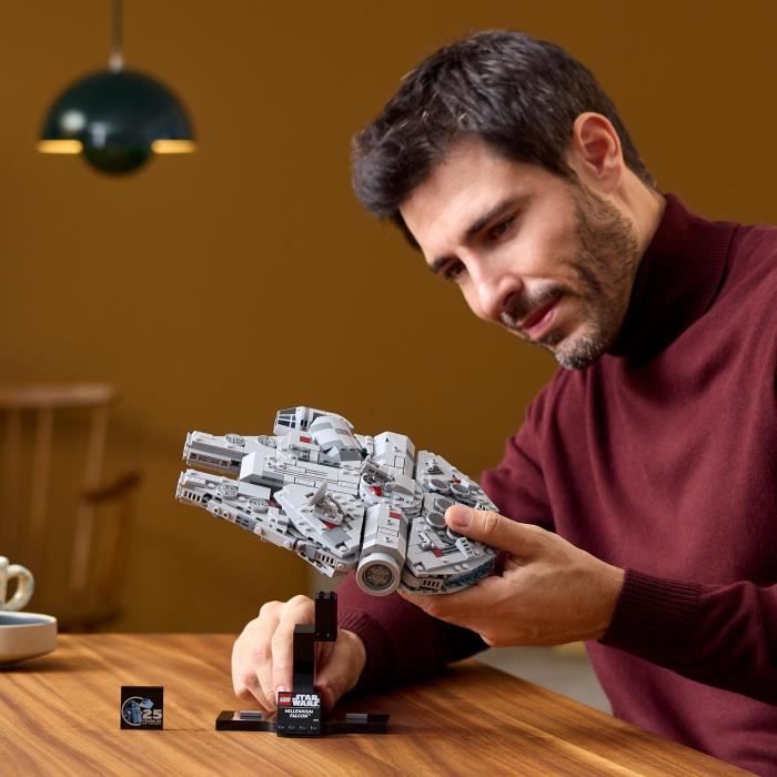 LEGO Star Wars 75375 Millennium Falcon, Building Set, Spaceship, Adults