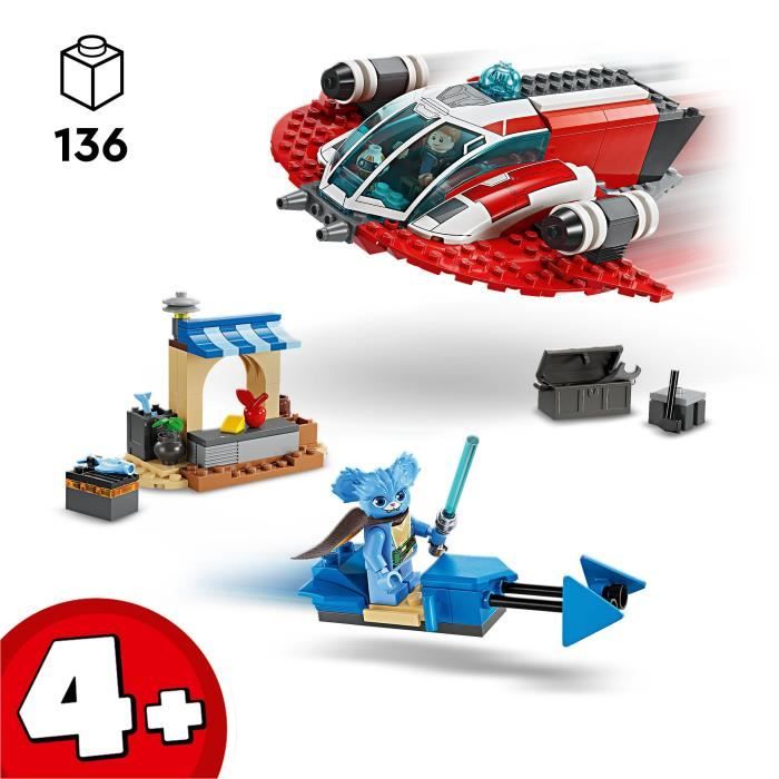 LEGO 75384 Star Wars The Crimson Firehawk, Building Toy with Speeder Bike and Minifigures