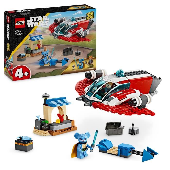 LEGO 75384 Star Wars The Crimson Firehawk, Building Toy with Speeder Bike and Minifigures