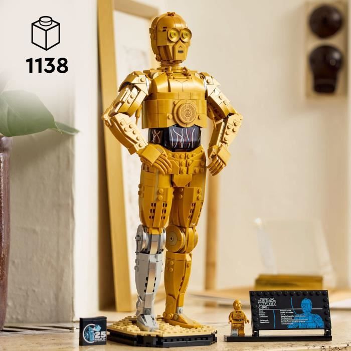 LEGO Star Wars 75398 C-3PO - Droid Figure to Build - Model for Adults
