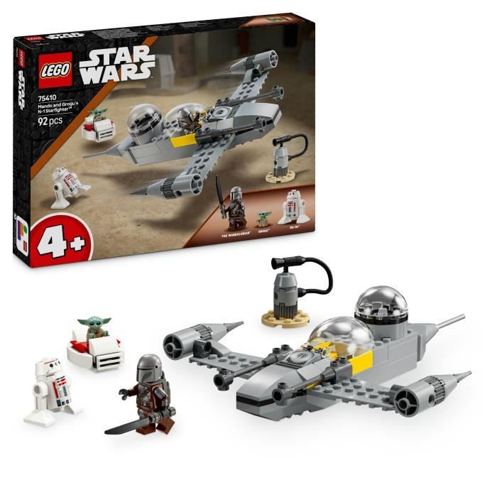 LEGO Star Wars: The Mandalorian 75410 Mando & Grogu's N-1 Fighter - Game for ages 4 and up