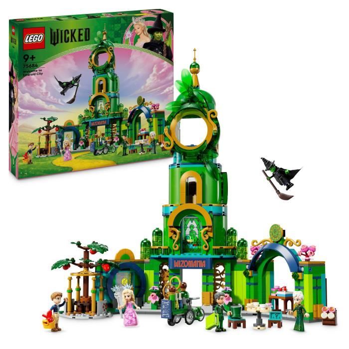 LEGO Wicked 75684 Welcome to Emerald City  Collectible Toy with Glinda and Elphaba