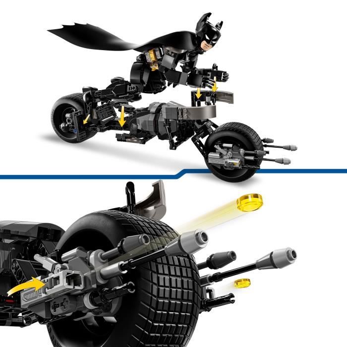 LEGO DC Batman 76273 Buildable Batman Minifigure and Bat-Pod Bike