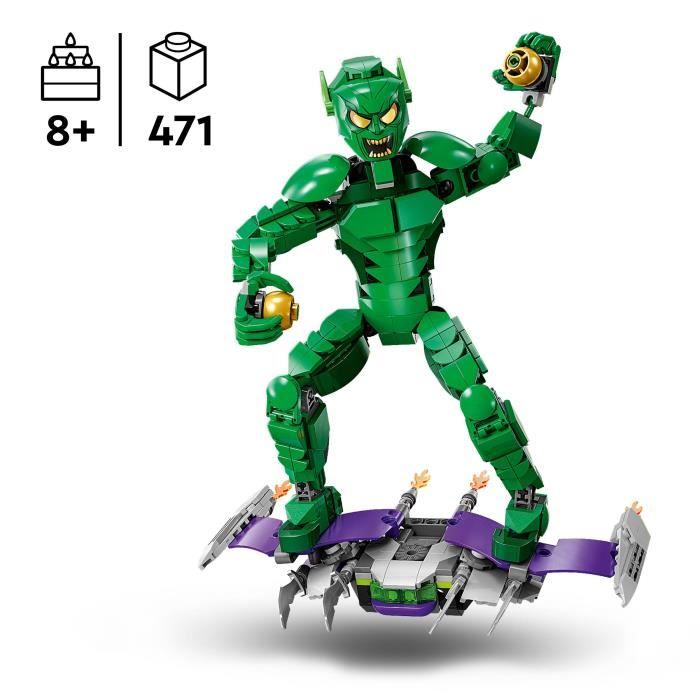LEGO Marvel 76284 Green Goblin Buildable Minifigure Superhero Toy for Kids