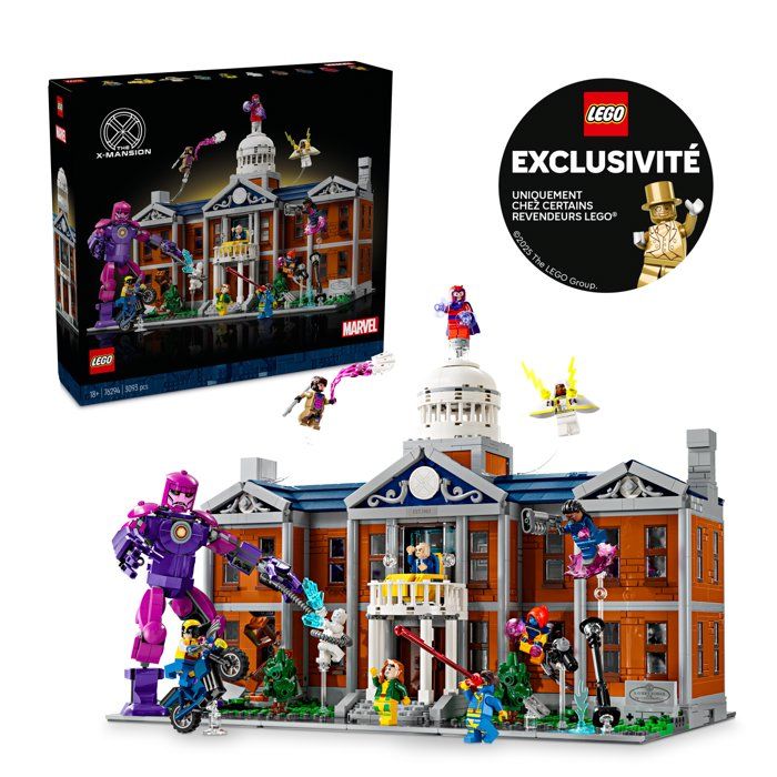 LEGO Marvel X-Men: Xavier's Institute - Building Set for Adults with Minifigures Including Wolverine and Professor X for