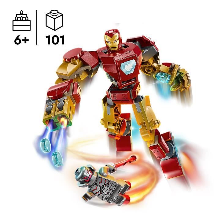 LEGO Marvel 76307 Iron Man Mech vs. Ultron - Super Hero Toy for Ages 6 and Up