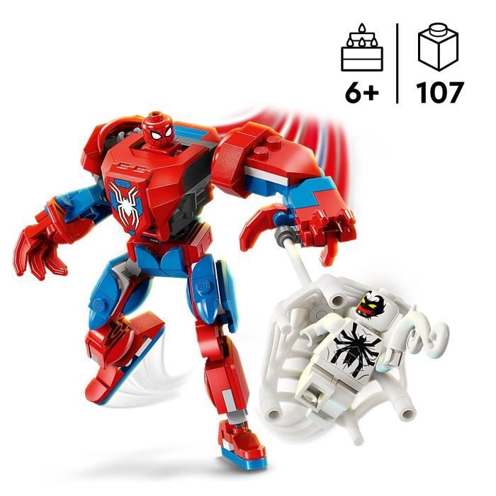 LEGO Marvel 76308 Spider-Man Mech vs. Anti-Venom - Superhero Playset for Ages 6 and Up