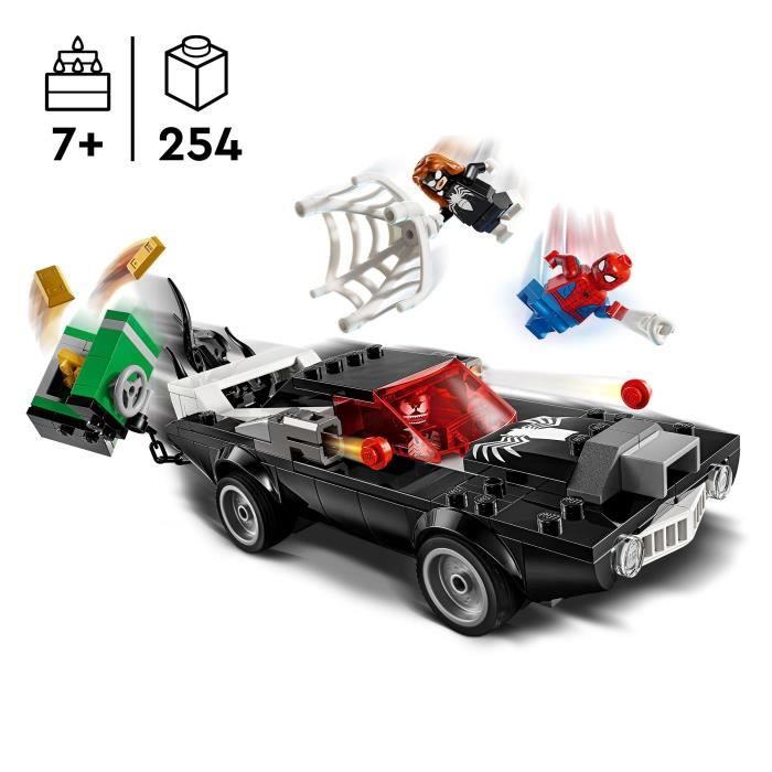 LEGO Marvel 76309 Spider-Man vs. Venom Racer - Building Toy for Ages 7 and Up