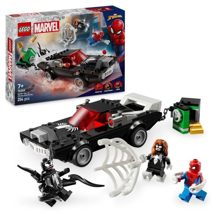 LEGO Marvel 76309 Spider-Man vs. Venom Racer - Building Toy for Ages 7 and Up