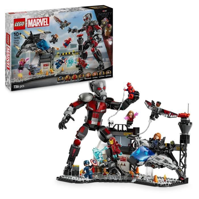 LEGO Marvel 76314 Captain America Civil War Battle - Toy for 10 Year Old Boys