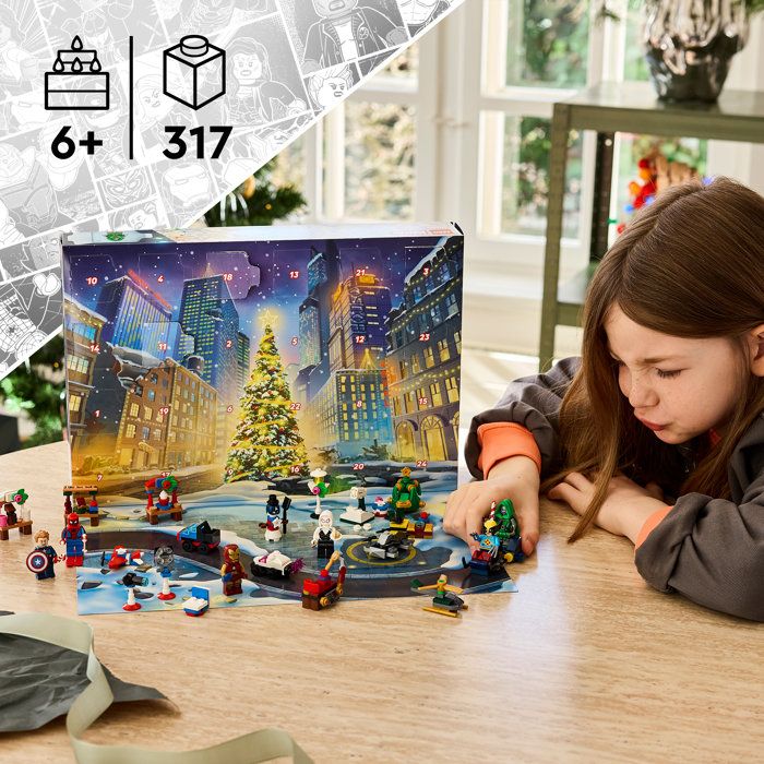 LEGO | Marvel 76340 - 2026 Advent Calendar - 24 Superhero Surprises - Kids' Set - Ages 6 and up