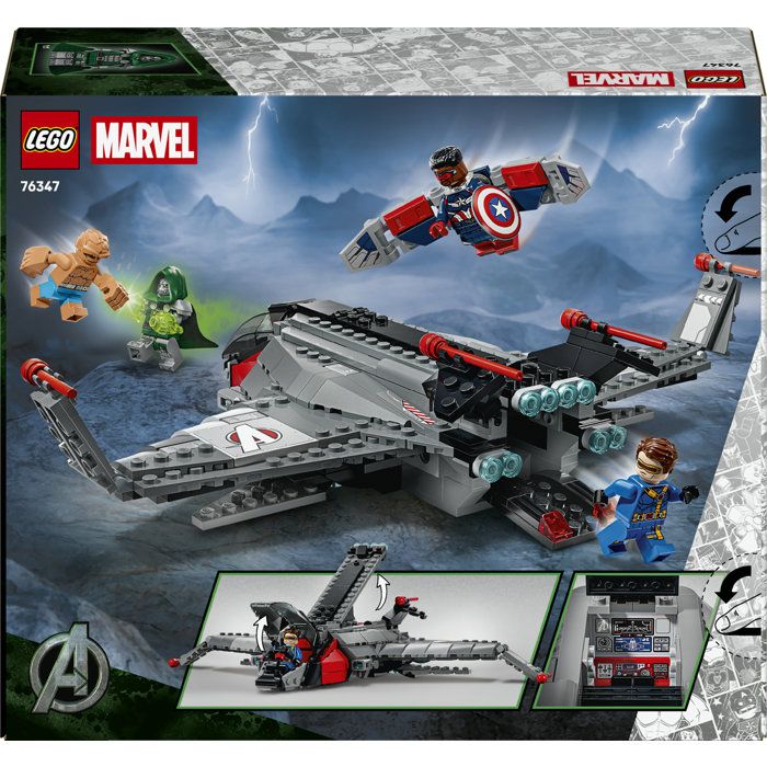 LEGO | Marvel 76347 Avengers: Doomsday The Quinjet - Building Set for Ages 9 and Up - Airplane