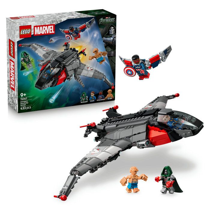 LEGO | Marvel 76347 Avengers: Doomsday The Quinjet - Building Set for Ages 9 and Up - Airplane
