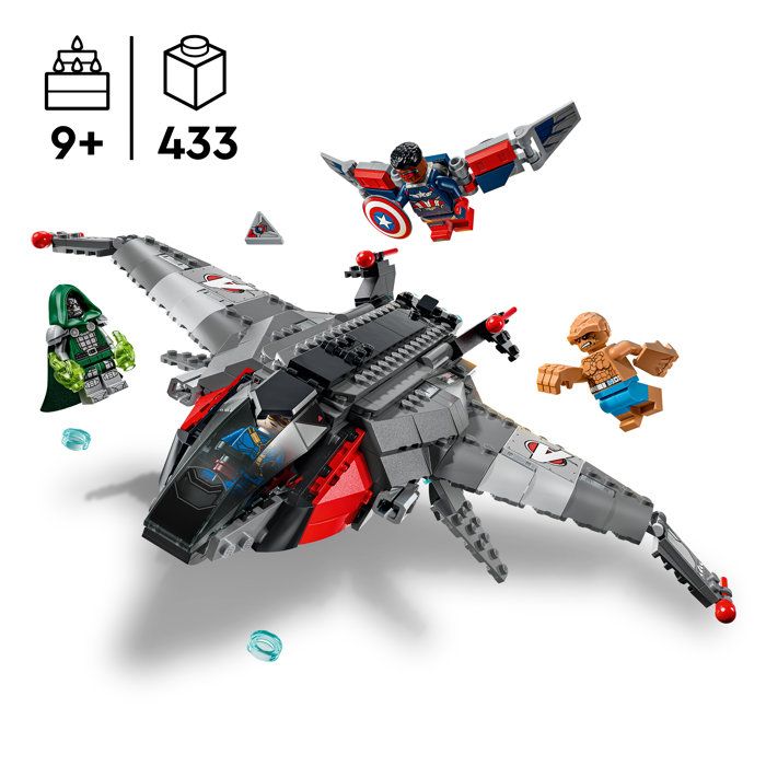 LEGO | Marvel 76347 Avengers: Doomsday The Quinjet - Building Set for Ages 9 and Up - Airplane