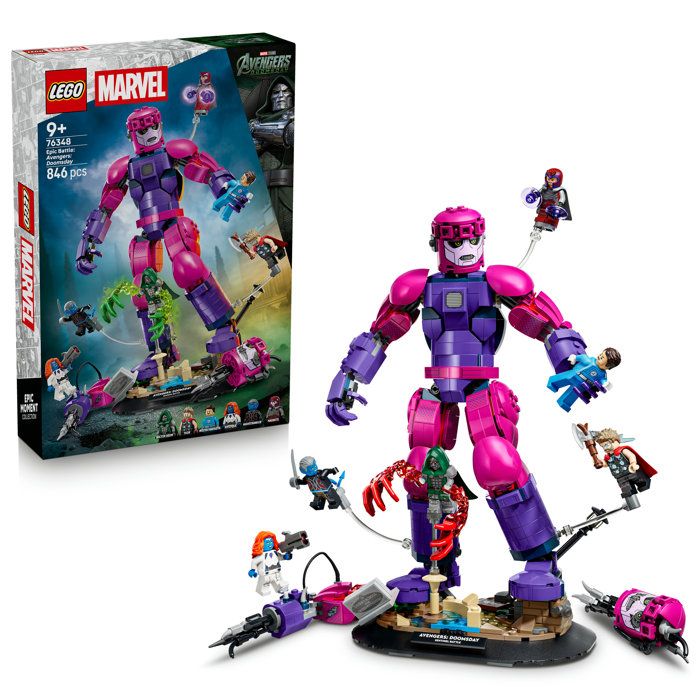 LEGO | Marvel 76348 The Legendary Battle: Avengers vs. Doomsday - Building Set for Ages 9 and Up
