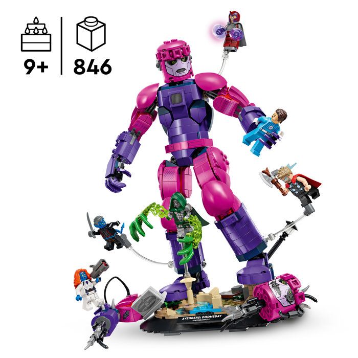 LEGO | Marvel 76348 The Legendary Battle: Avengers vs. Doomsday - Building Set for Ages 9 and Up