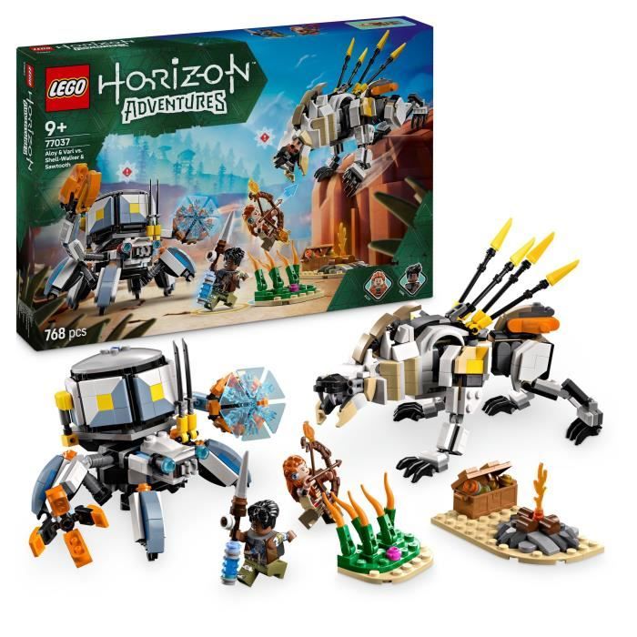 LEGO Horizon Adventures 77037 Aloy and Varl vs. Testudien and Sawtooth - Game 9 years old