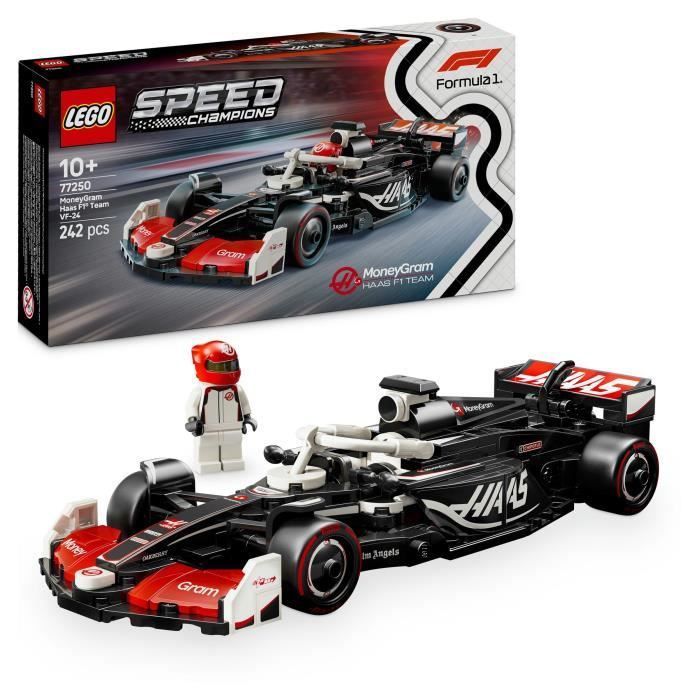 LEGO Speed Champions 77250 MoneyGram Haas Team VF-24 F1 Car - 10 Year Old Toy
