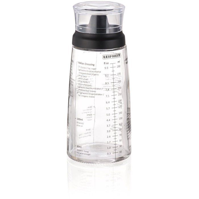 LEIFHEIT Seasoning Shaker 3195 Leifheit graduated dressing shaker 300 ml with drip-free spout ideal for s
