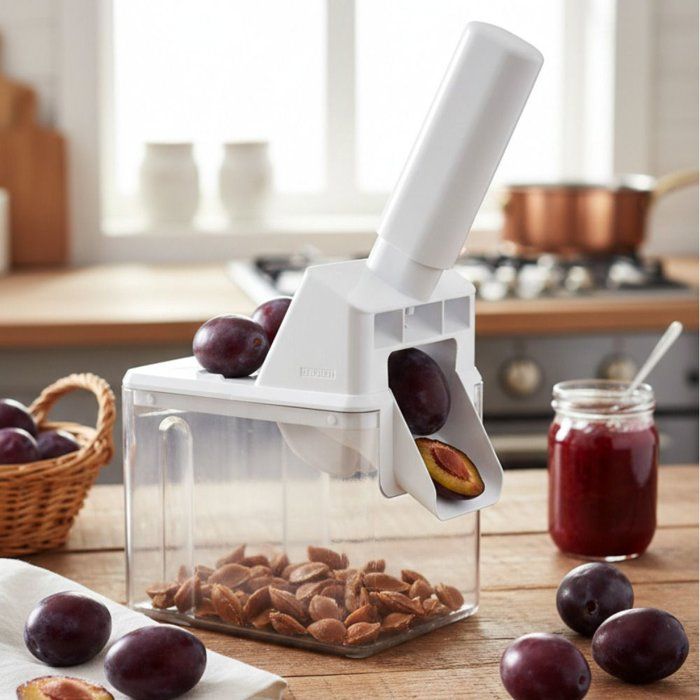 Plum pitter - LEIFHEIT - 37300 - Automatic - Easy and fast - Up to 15 kg - White