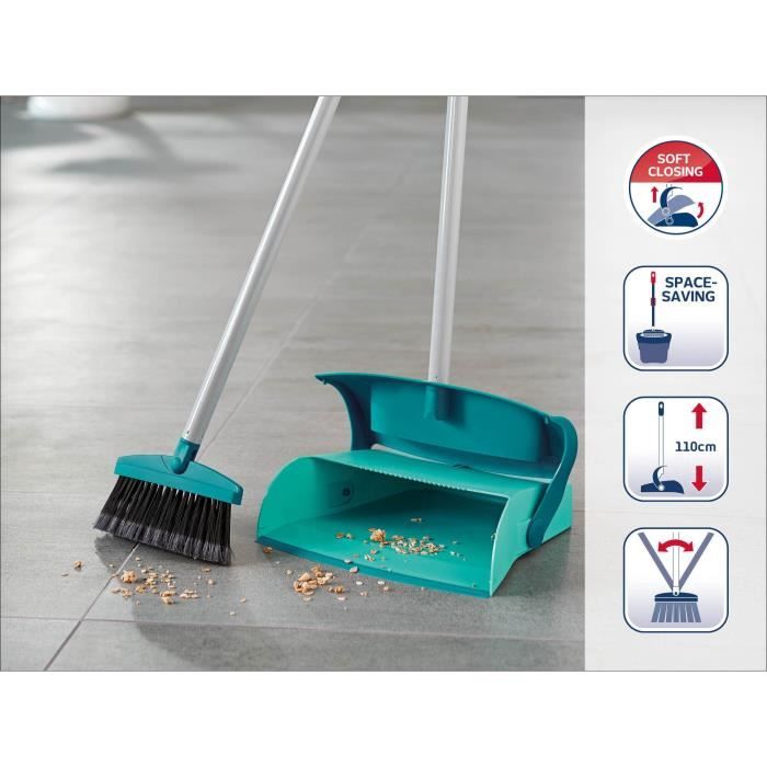 LEIFHEIT 41405 Set Sweeper with handle & shovel with lid