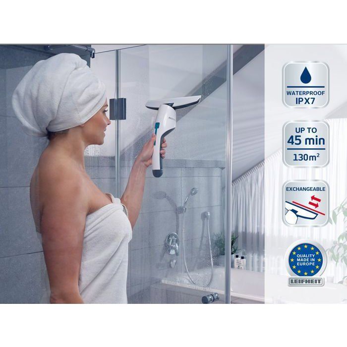 Leifheit 51035 - Vitrian vacuum cleaner and Nemo bathroom - 60ml tank - 45min autonomy - IPX7 - Ergonomic design and fine