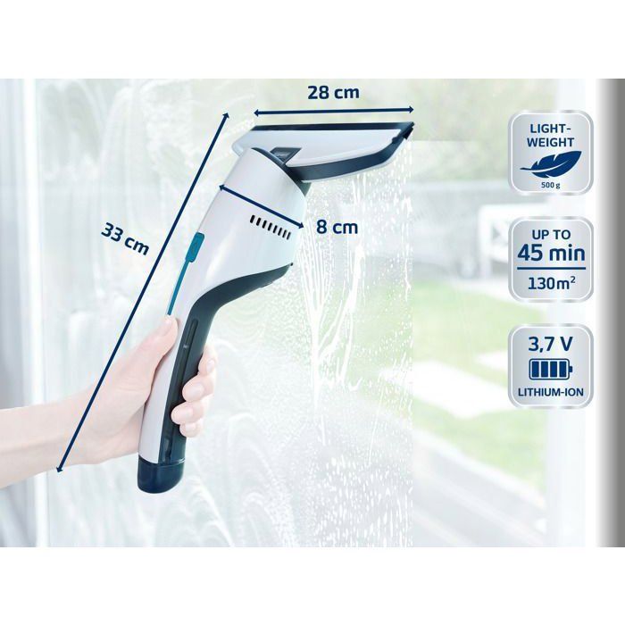Leifheit 51035 - Vitrian vacuum cleaner and Nemo bathroom - 60ml tank - 45min autonomy - IPX7 - Ergonomic design and fine