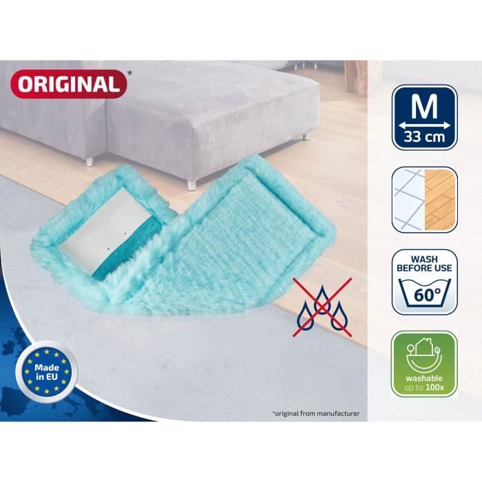 LEIFHEIT Clean Twist M Ergo Static plus 52124 Spare cover for flat mop, cover for dry cleaning, dust removal