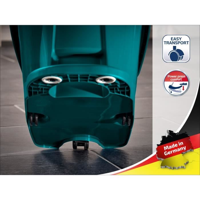 LEIFHEIT Bucket Essore-cover with wheels Profi - With carrying handle Spin by simply pressing the foot