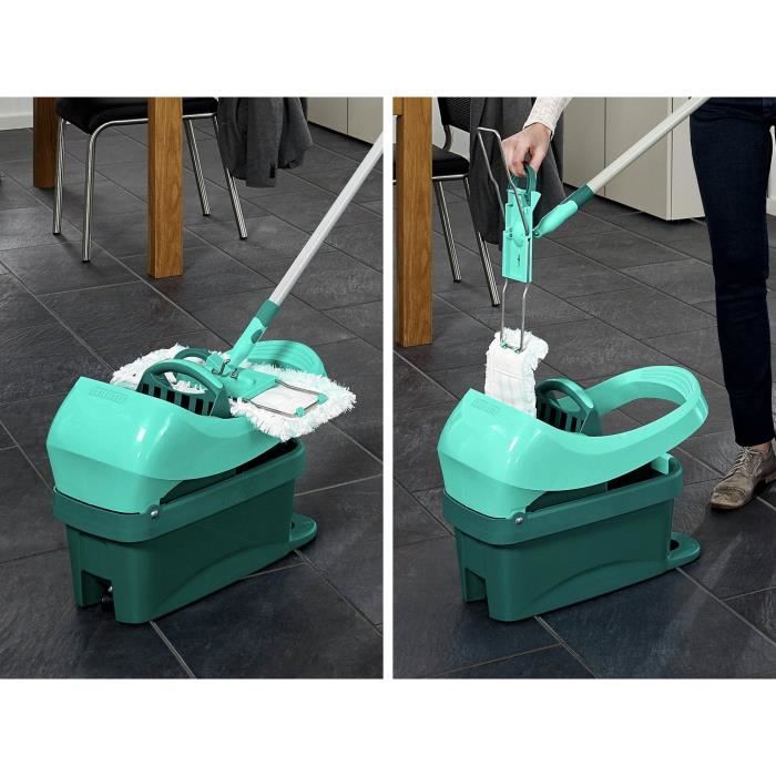 LEIFHEIT Bucket Essore-cover with wheels Profi - With carrying handle Spin by simply pressing the foot