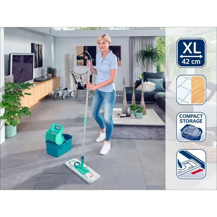 LEIFHEIT Set Profi Compact flat broom - 42 cm - 140 cm steel handle