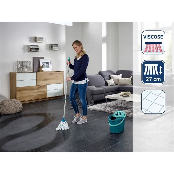 LEIFHEIT Floor cleaning set Classic Mop 56792 Leifheit cleaning set viscose mop very absorbent bucket basket