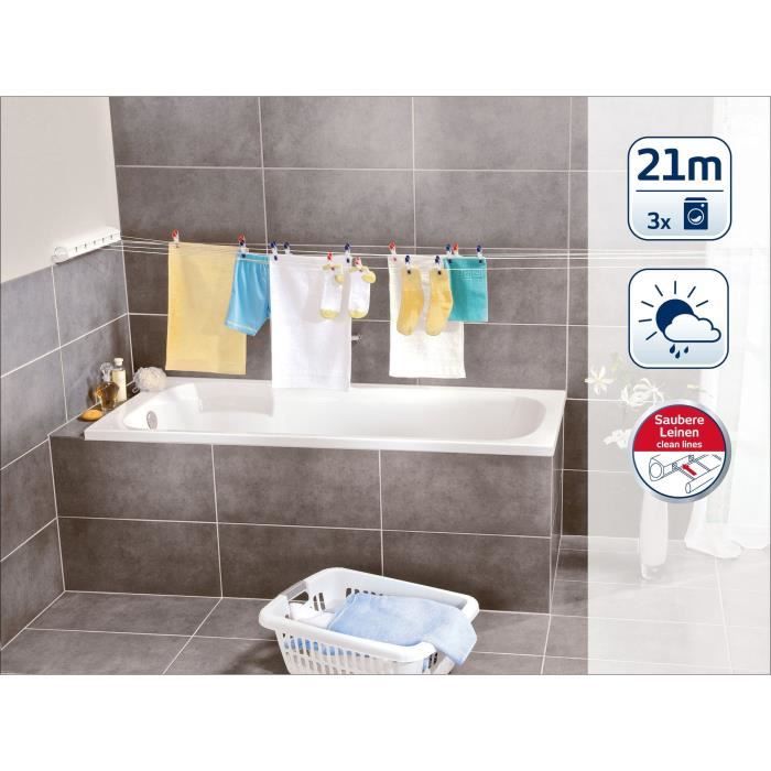 LEIFHEIT Wall dryer ROLLFIX - L 48 cm - White