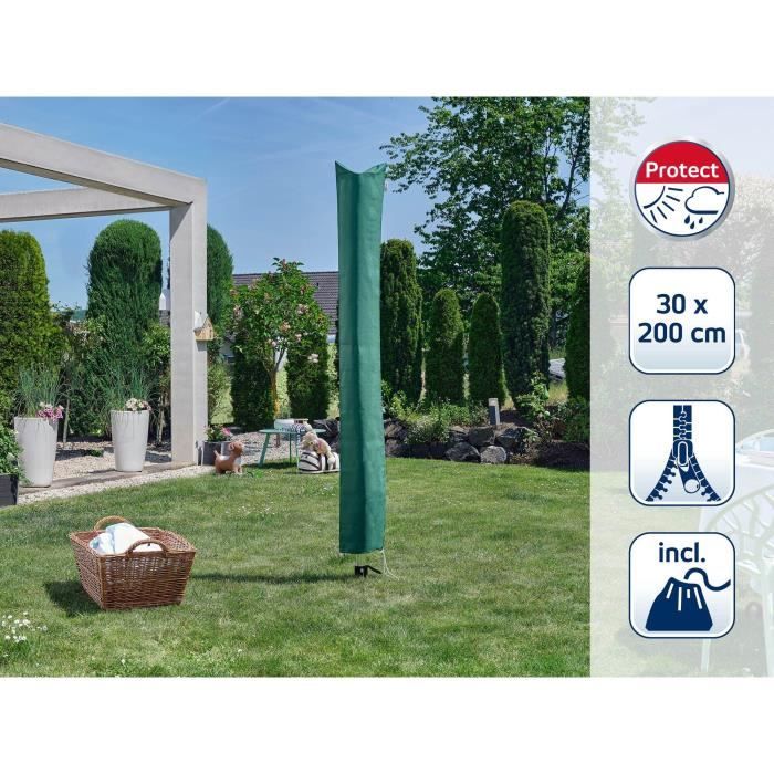 LEIFHEIT Umbrella dryer cover 85666 Leifheit protective cover with zipper for clothes dryer 30 x 200 cm waterproof