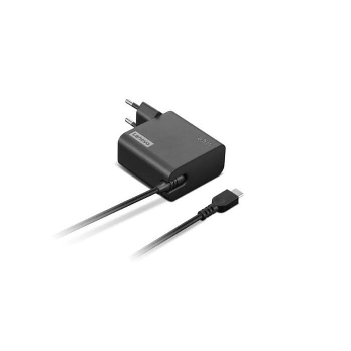 Lenovo 65W USB-C Charger - Compact AC Adapter - Fast Charging for Laptops - 100-240V