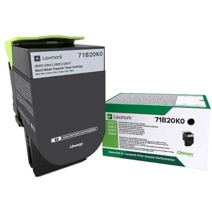 LEXMARK Black Ink Cartridge - Return Program - Compatible with CS / CX 317, 417, 517