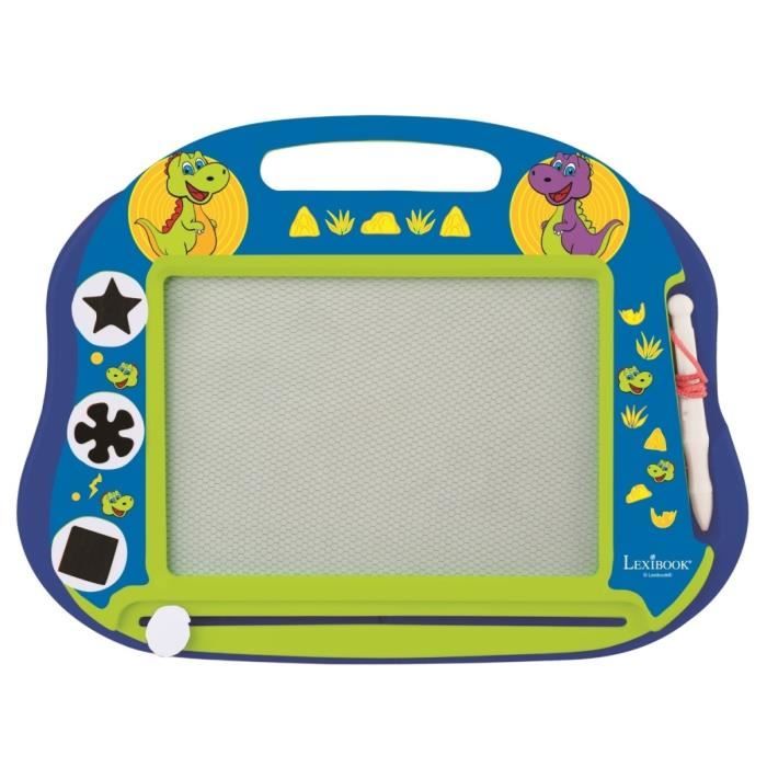 Magnetic Slate for Kids - LEXIBOOK - Dinosaur - Multicolored - Erasable - With Magnetic Stamps