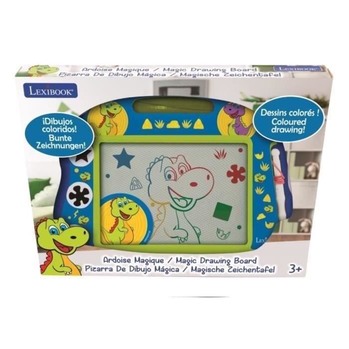 Magnetic Slate for Kids - LEXIBOOK - Dinosaur - Multicolored - Erasable - With Magnetic Stamps
