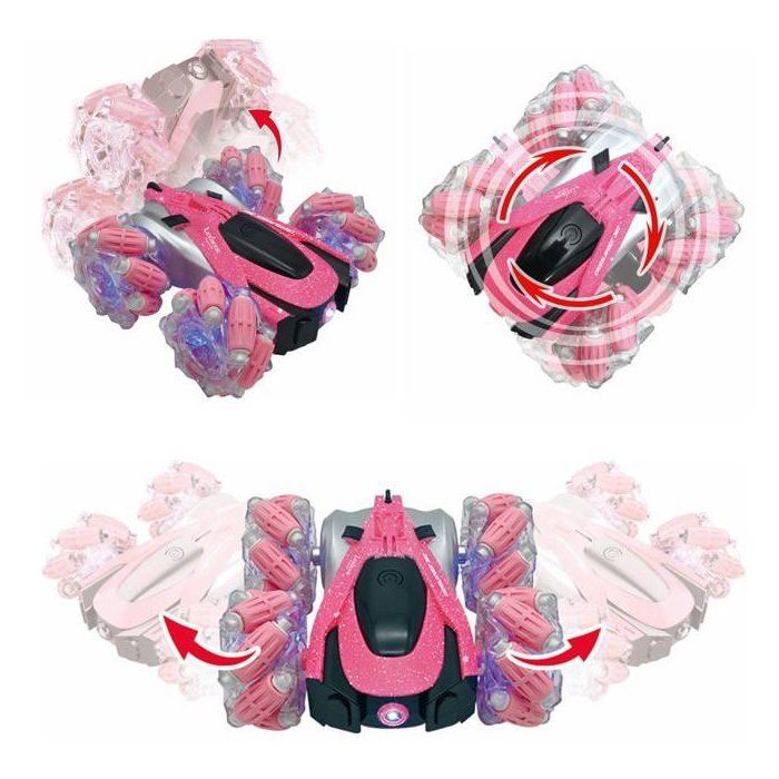 Crosslander 360+ - Pink remote-controlled, off-road car, luminous, programmable and rechargeable.